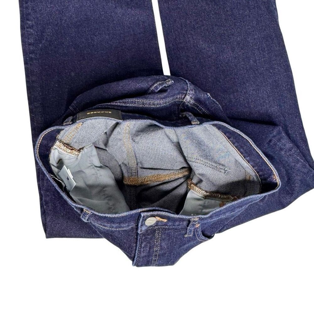 Express dark wash wide leg high rise jeans size 8 long - Picture 7 of 11